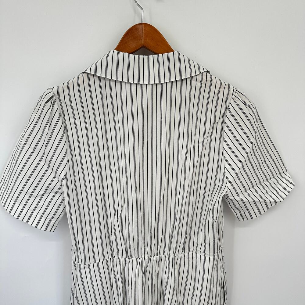 Evereve Ella Striped Poplin Midi Button Down Shirt Dress // S - Picture 11 of 12